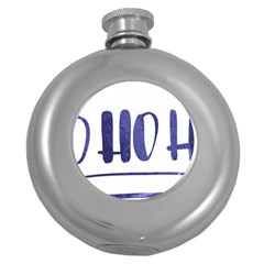 Ho Ho Ho! Christmas Minimalist Round Hip Flask (5 Oz)