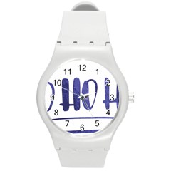 Ho Ho Ho! Christmas Minimalist Round Plastic Sport Watch (m)