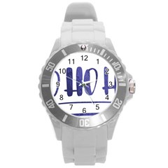 Ho Ho Ho! Christmas Minimalist Round Plastic Sport Watch (l)