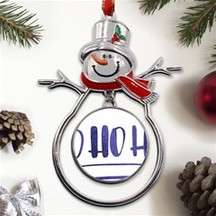 Ho Ho Ho! Christmas Minimalist Metal Snowman Ornament