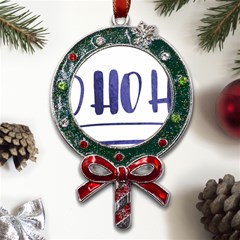 Ho Ho Ho! Christmas Minimalist Metal X mas Lollipop With Crystal Ornament