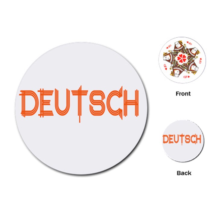 Deutsch Playing Cards Single Design (Round)