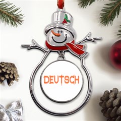 Deutsch Metal Snowman Ornament