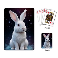 White Bunny Playing Cards Single Design (rectangle)