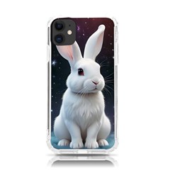 White Bunny Iphone 11 Tpu Uv Print Case by AIDreaming