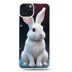 White Bunny Iphone 15 Tpu Uv Print Case by AIDreaming