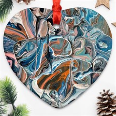 Blue Islands Heart Ornament (two Sides)