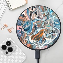 Blue Islands Wireless Fast Charger(black) by kaleidomarblingart