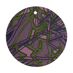 Vibrant Collage Vibes Print Ornament (round)