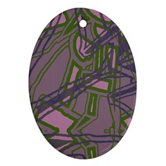 Vibrant Collage Vibes Print Ornament (oval)