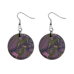 Vibrant Collage Vibes Print Mini Button Earrings