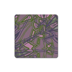 Vibrant Collage Vibes Print Square Magnet