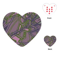 Vibrant Collage Vibes Print Playing Cards Single Design (heart)