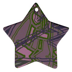 Vibrant Collage Vibes Print Star Ornament (two Sides) by dflcprintsclothing