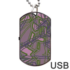 Vibrant Collage Vibes Print Dog Tag Usb Flash (one Side)