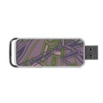 Vibrant Collage Vibes Print Portable USB Flash (Two Sides) Front