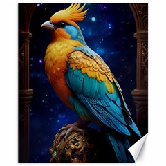 Exotic Bird Art Canvas 11  X 14 