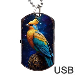 Exotic Bird Art Dog Tag Usb Flash (one Side)