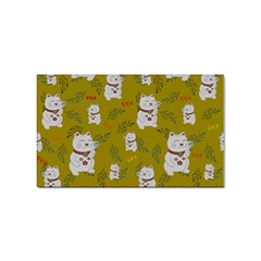 Super Lucky Cat Sticker (rectangular)