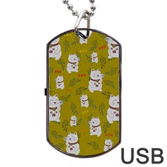 Super Lucky Cat Dog Tag Usb Flash (one Side)