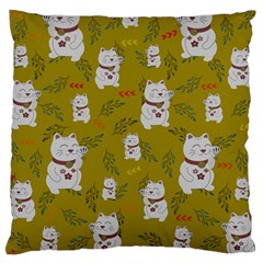 Super Lucky Cat Large Cushion Case (one Side) by GeekLover