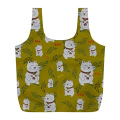 Super Lucky Cat Full Print Recycle Bag (l) by GeekLover