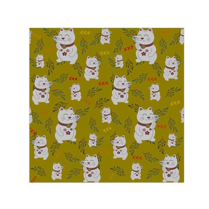 Super Lucky Cat Square Satin Scarf (30  x 30 )