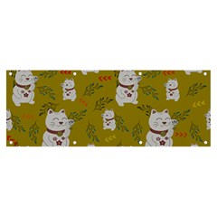 Super Lucky Cat Banner And Sign 8  X 3  by GeekLover