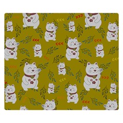 Super Lucky Cat Premium Plush Fleece Blanket (small) by GeekLover