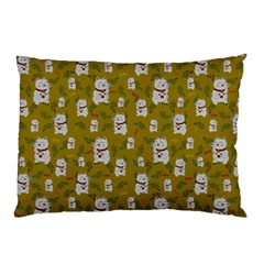 Super Lucky Cat Scaled Pillow Case by GeekLover