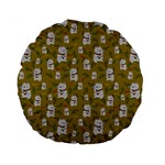 Super Lucky Cat Scaled Standard 15  Premium Round Cushions Front