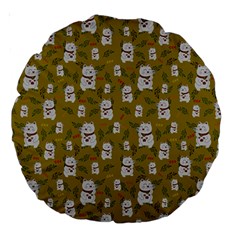 Super Lucky Cat Scaled Large 18  Premium Round Cushions