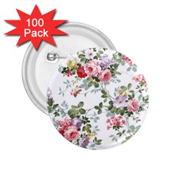 Floral Elements Peony Chinese Rose 2 25  Buttons (100 Pack) 