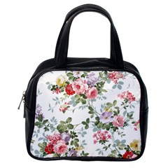 Floral Elements Peony Chinese Rose Classic Handbag (one Side)