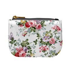 Floral Elements Peony Chinese Rose Mini Coin Purse