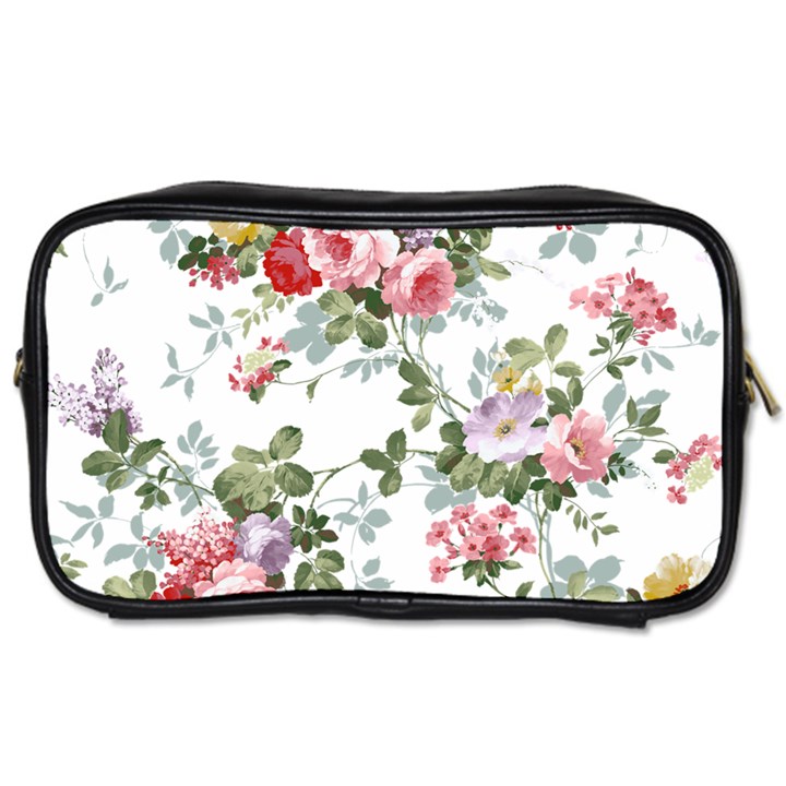 Floral Elements Peony Chinese Rose Toiletries Bag (Two Sides)