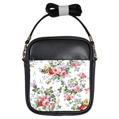 Floral Elements Peony Chinese Rose Girls Sling Bag by Grandong