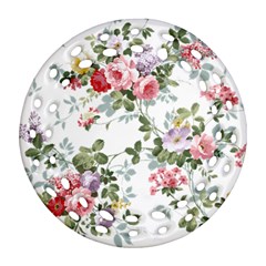 Floral Elements Peony Chinese Rose Ornament (round Filigree)