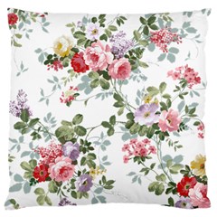 Floral Elements Peony Chinese Rose Large Cushion Case (one Side)