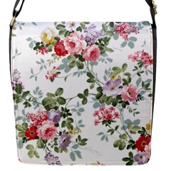 Floral Elements Peony Chinese Rose Flap Closure Messenger Bag (s)