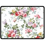 Floral Elements Peony Chinese Rose Two Sides Fleece Blanket (Large) 80 x60  Blanket Back