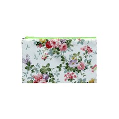 Floral Elements Peony Chinese Rose Cosmetic Bag (xs)