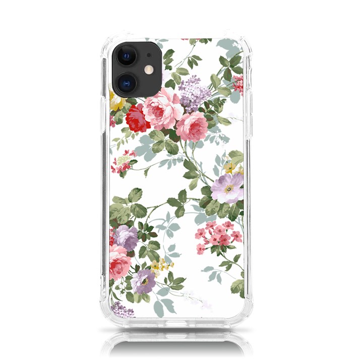 Floral Elements Peony Chinese Rose iPhone 11 TPU UV Print Case