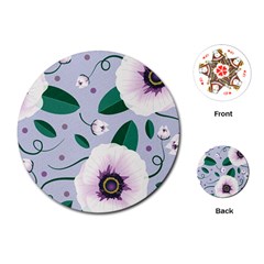 Flowers Petals Blossom Flora Playing Cards Single Design (round) by Apenda