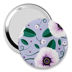 Flowers Petals Blossom Flora 3  Handbag Mirrors by Apenda