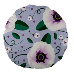 Flowers Petals Blossom Flora Large 18  Premium Flano Round Cushions by Apenda