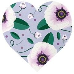 Flowers Petals Blossom Flora Wooden Puzzle Heart by Apenda