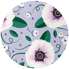 Flowers Petals Blossom Flora Wooden Puzzle Round by Apenda