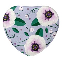 Flowers Petals Blossom Flora Heart Glass Fridge Magnet (4 Pack) by Apenda