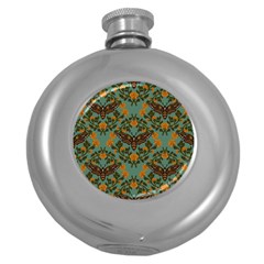 Day Of The Death Moth Round Hip Flask (5 Oz)